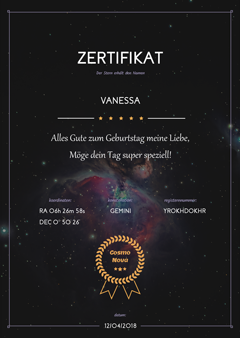 star certificates